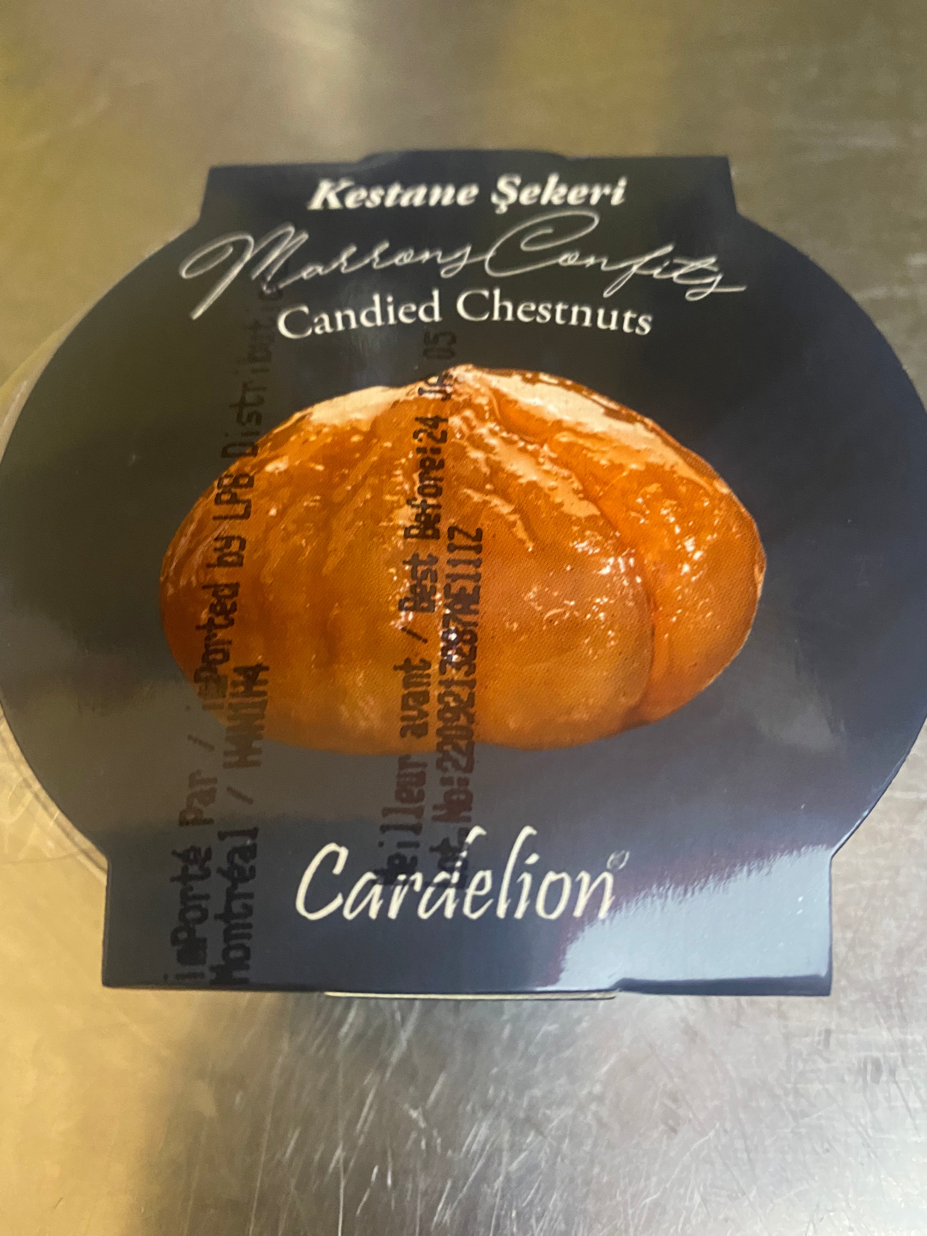 Cardelion Marron Glace - Candied Chestnuts, 90 Gram 3.2 oz, 5 Pieces,  Special Occasions Suitable for All Seasons